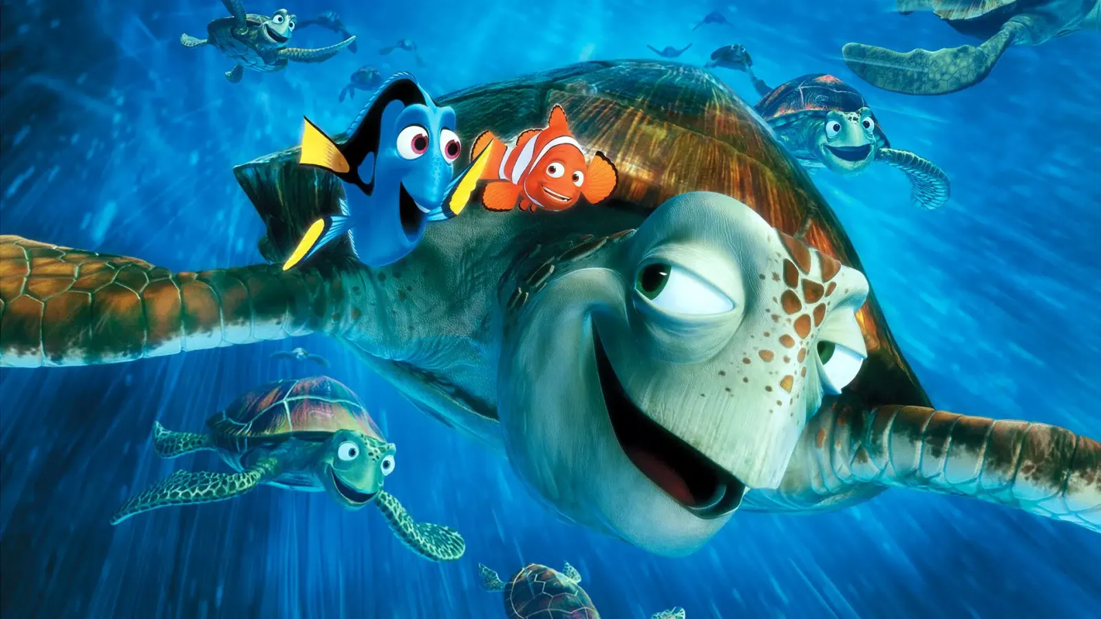 Finding Nemo HD Wallpaper: Crush, Marlin & Dory's Underwater Adventure