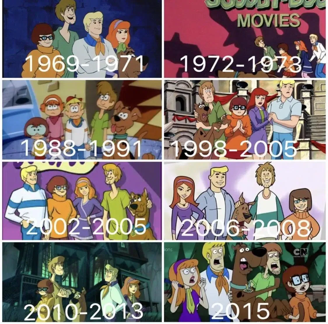 Quais foram os melhores anos? Acho que 1969-1971, mas 1972-1973 fica em  segundo lugar. : r/Scoobydoo