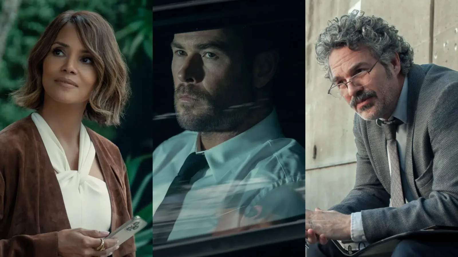 Caminhos do Crime: Chris Hemsworth e Halle Berry driblam Mark Ruffalo em 1º  trailer de filme sobre assalto milionário; assista - Hugo Gloss