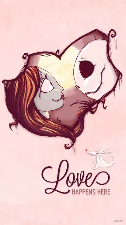 Sally & Jack Skellington Love Wallpaper / Be my Valentine / fondo de  pantalla Disney Love | Cráneos y rosas, Dibujos animados a lapiz, Arte en  uñas de acrílico